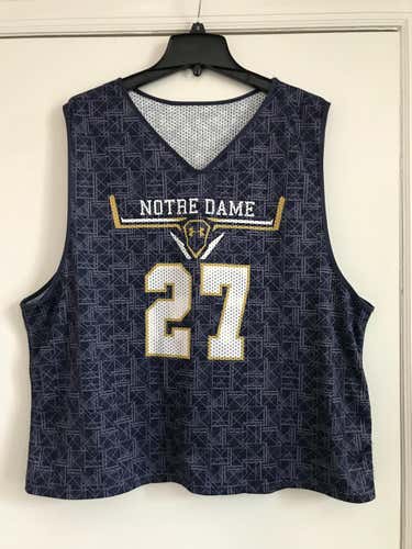 Notre Dame Team Issued Under Armour Game Pinnie, Game Worn, Reversible