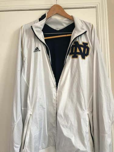 Notre Dame Team Issued Basketball Warm Up Jacket - Adidas