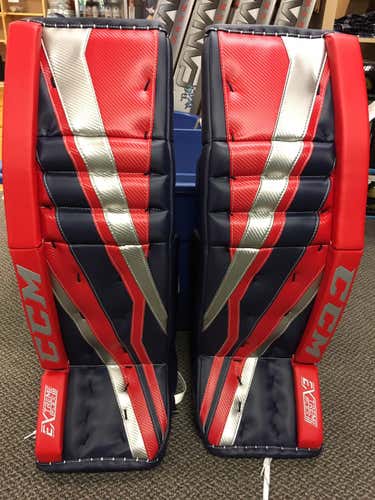 New CCM Extreme Flex III CUSTOM Goalie Equipment (Full Set) Regular Senior 35"+1 (Navy/Red/Silver)