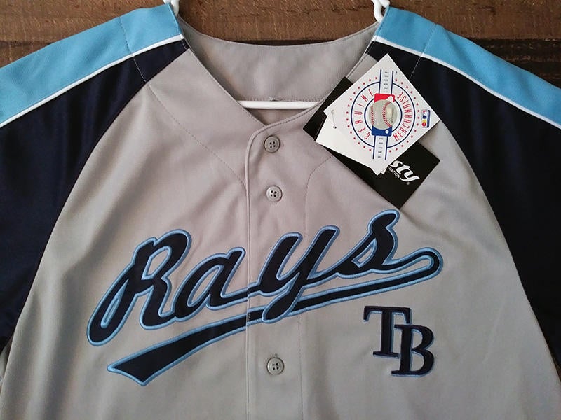 Vintage MLB Tampa Bay Rays Jersey Embroidered Size Adult XL 