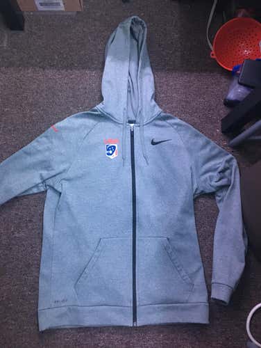 Large Team USA Lacrosse Nike Dri-Fit Zip-up
