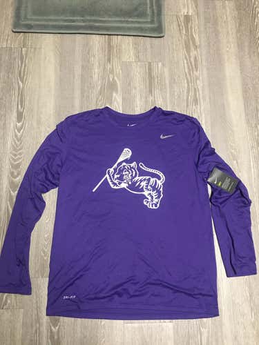 New Nike Clemson Lacrosse Long-Sleeve - No Number