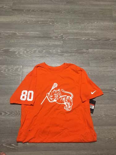 New Nike Clemson Lacrosse Orange Shirt - #80
