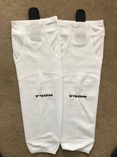 (2) TronX Hockey Socks Black And White Velcro