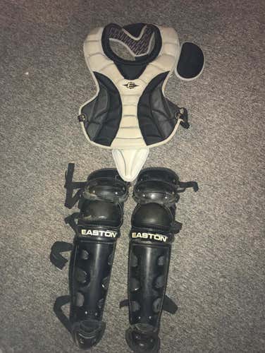 Black And Grey Adult Easton Catchers Gear
