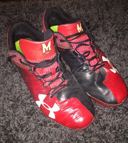 Under Armour University Of Maryland Baseball Cleats Size 12 Used