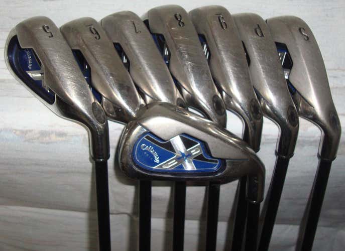 CALLAWAY X-18 -PW SW IRON SET REGULAR GRAPHITE SYSTEM CW 75 RIGHT HAND