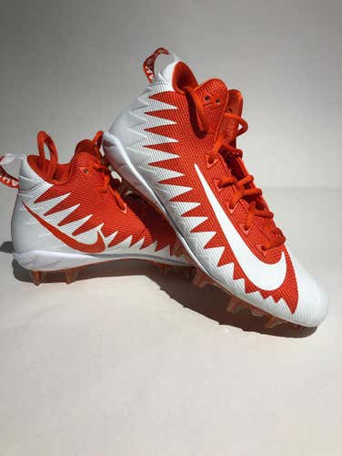 NEW Nike Alpha Menace Pro Mid Football Cleats Team Orange Sz 10