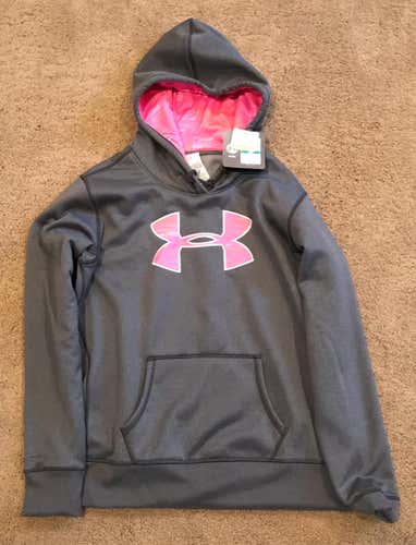 New Women’s Under Armour Storm Hoodie Gray/Pink
