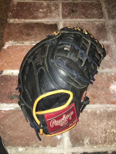 Rawlings First Base Gamer Series Mitt Fully Relaced In Gold And Black