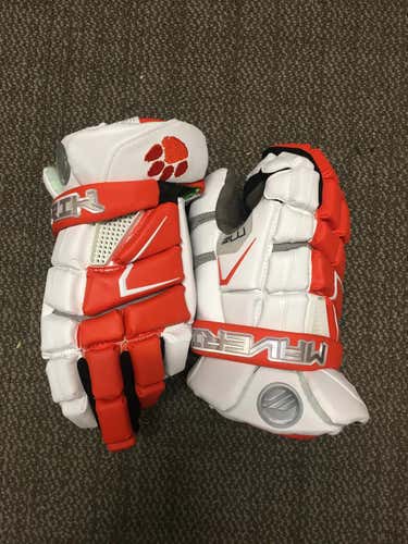 New Maverik M4 Goalie Gloves - Clemson Lacrosse Custom