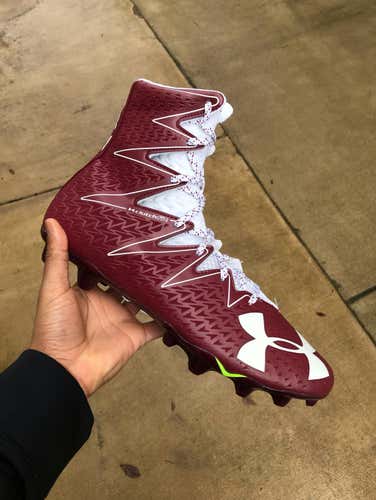 Maroon And White Under Armour Highlight Size 13