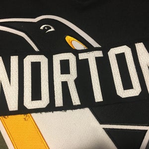 Jeff Norton Pittsburgh Penguins Team Issued Hockey Jersey Nameplate