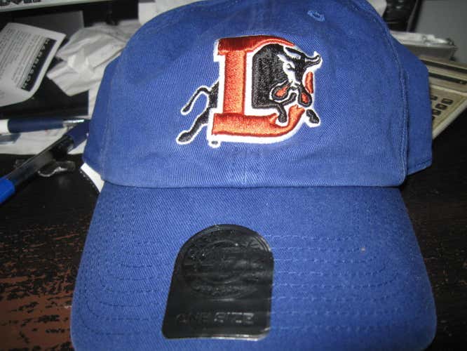DURHAM BULLS(MINOR LEAGUE TB RAYS TEAM) HAT EMBRIODED!