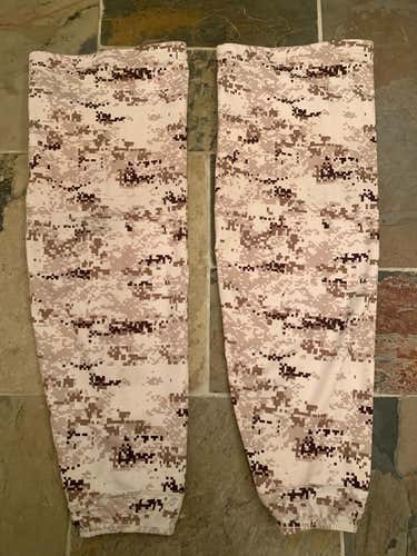 Reebok Pro Stock Hockey Socks - Toronto Maple Leafs Original Digital Camo Warm Up Socks - Size XL+