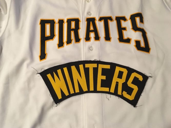 WINTERS Pittsburgh Pirates Team Issued MLB Jersey Nameplate Tag