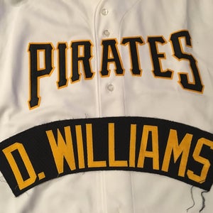 Dave Williams Pittsburgh Pirates Team Issued MLB Jersey Nameplate Tag
