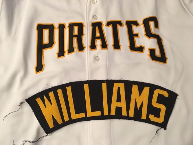 Mike Williams Pittsburgh Pirates Team Issued MLB Jersey Nameplate Tag