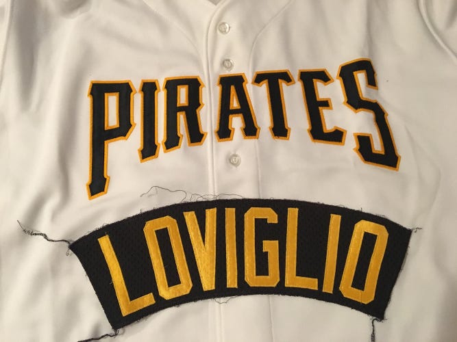 Jay Loviglio Pittsburgh Pirates Team Issued MLB Jersey Nameplate Tag