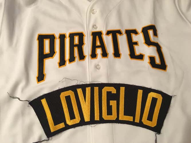 Jay Loviglio Pittsburgh Pirates Team Issued MLB Jersey Nameplate Tag