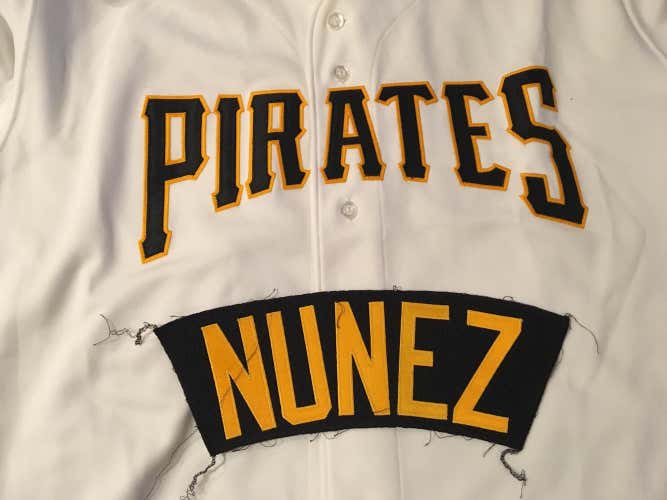 Abraham Nunez Pittsburgh Pirates Team Issued MLB Jersey Nameplate Tag