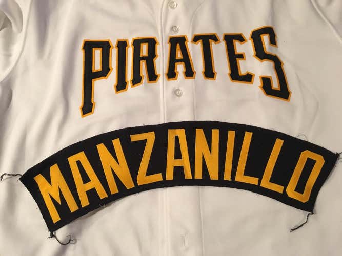 Josias Manzanillo Pittsburgh Pirates Team Issued MLB Baseball Jersey Nameplate Tag