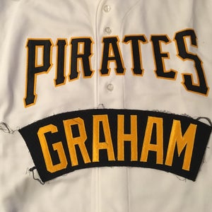 GRAHAM Pittsburgh Pirates Team Issued MLB Baseball Jersey Nameplate Tag