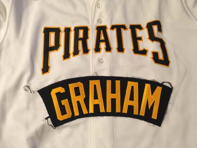 GRAHAM Pittsburgh Pirates Team Issued MLB Baseball Jersey Nameplate Tag