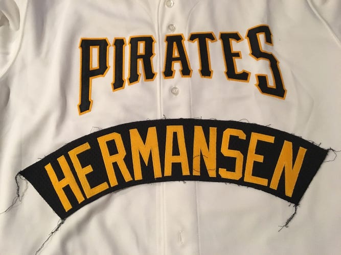 Chad Hermansen Pittsburgh Pirates Team Issued MLB Baseball Jersey Nameplate Tag