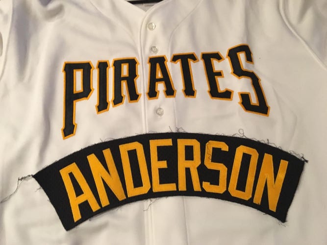 Jimmy Anderson Pittsburgh Pirates Team Issued MLB Baseball Jersey Nameplate Tag