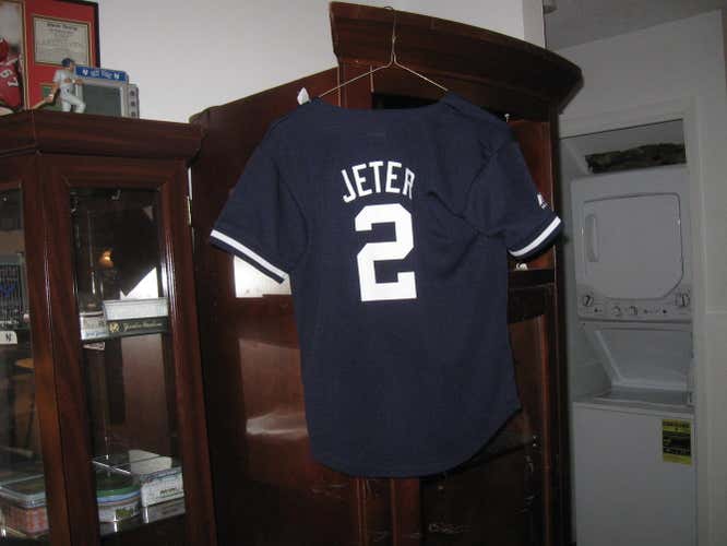 NY YANKEES DEREK JETER  YOUTH HOME  JERSEY(M 10/12) EMBRIODED! -