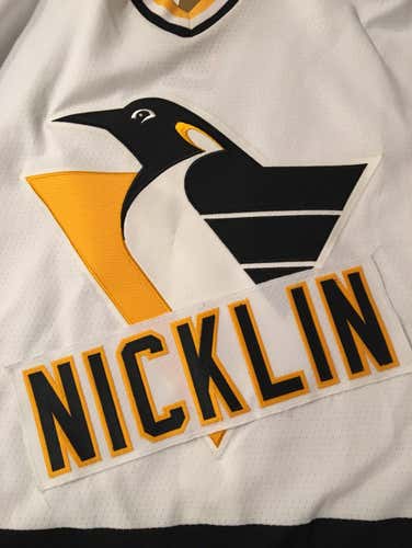 Brant Nicklin Pittsburgh Penguins Team Issued NHL Hockey Jersey Nameplate Tag