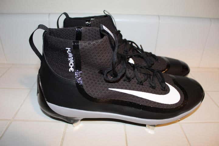 NIKE PRO HUARACHE 2KFILTH ELITE BASEBALL CLEATS 13 METAL SPIKES BRAND NEW BLACK HIGH 13.0 HTF MLB NW