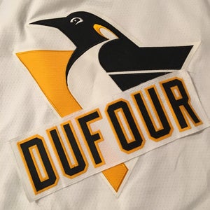 Jean-Francios Dufour Pittsburgh Penguins Team Issued NHL Hockey Jersey Nameplate Tag WBS Nailers