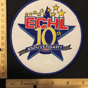 Extremely RARE 1998 ECHL 10th Anniversary Hockey Jersey Patch
