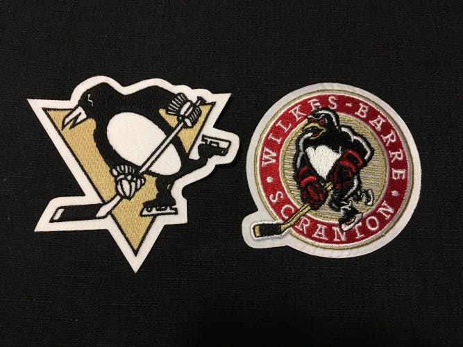 Pittsburgh & WBS Penguins NHL / AHL Hockey Jersey Shoulder Patch Lot - Wheeling Nailers