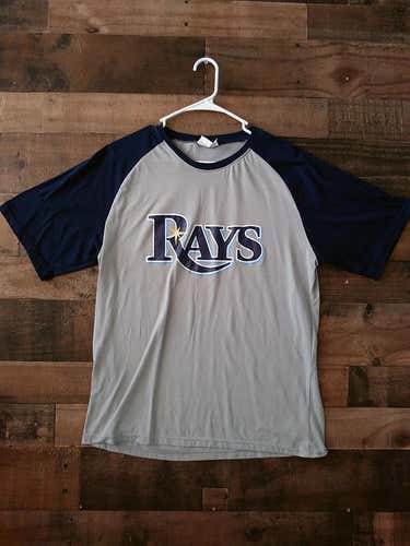 MLB Baseball TAMPA BAY RAYS Navy Blue Short Sleeve Raglan Team Jersey Shirt