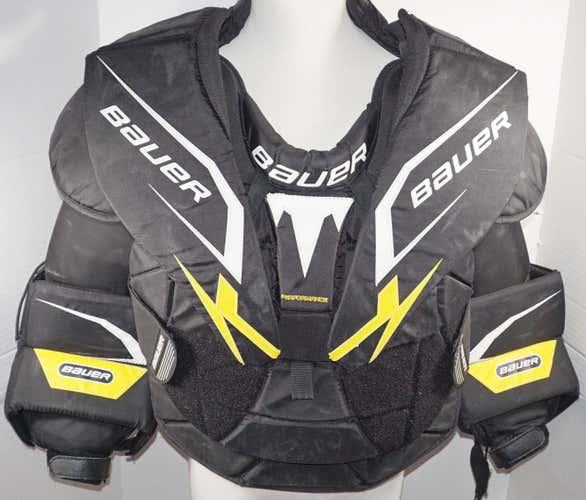 BAUER PERFORMANCE SR MEDIUM - GOALIE CHEST & ARM PAD PROTECTOR HOCKEY 2010 USED