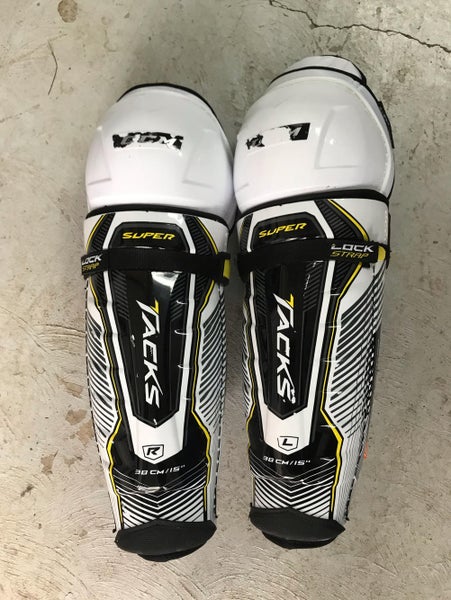 CCM Super Tacks Senior Hockey Shin Guards 15" - Only Used 2 Times