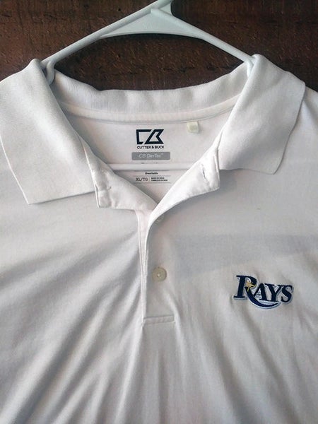MLB Baseball TAMPA BAY RAYS Light Blue Polyester Embroidered Polo Shirt