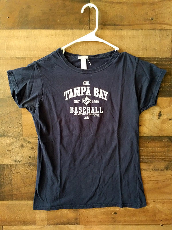 2010 Majestic MLB Baseball Tampa Bay Rays ALDS American League East Division Champions Shirt