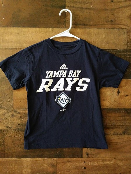 Defunct MLB Baseball TAMPA BAY DEVIL RAYS Dark Grey Youth Team Shirt