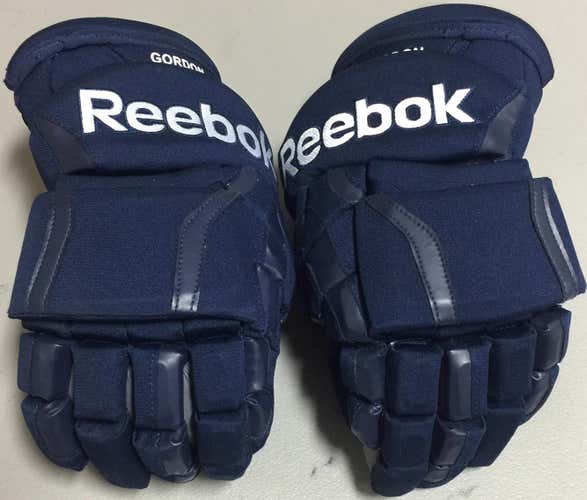 Reebok KFS Pro Navy Pro Stock Hockey Gloves 14" 9445