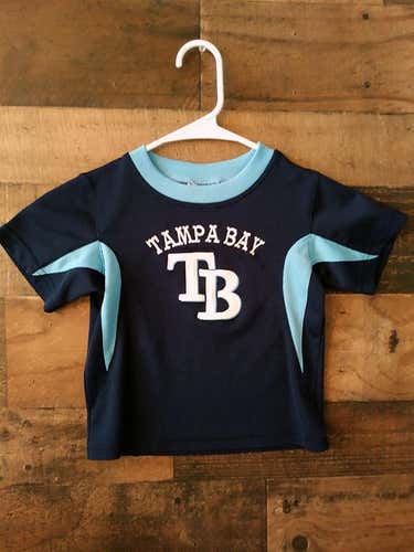 MLB Baseball TAMPA BAY RAYS Navy Blue Embroidered Toddler Jersey