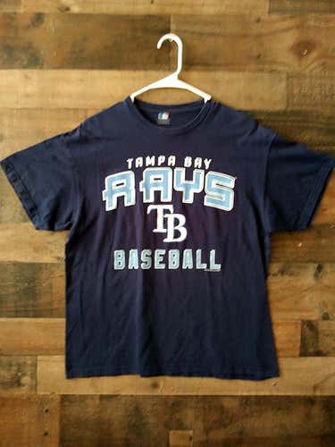 MLB Baseball TAMPA BAY RAYS Navy Blue TB Logo Team Shirt