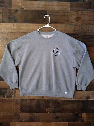 MLB Baseball TAMPA BAY RAYS Heavyweight Grey Team Sweatshirt