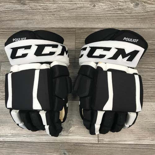 NEW! CCM CL PITTSBURGH PENGUINS NHL PRO STOCK HOCKEY GLOVES 14" POULIOT SB