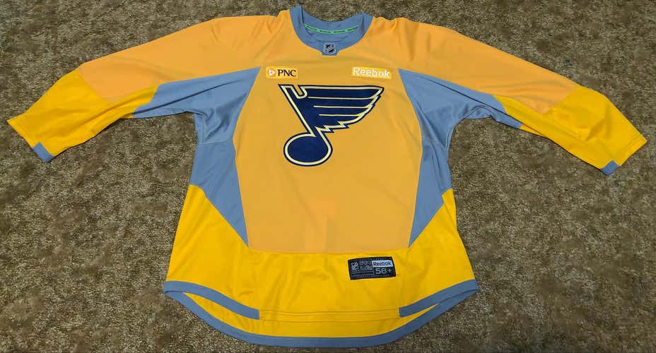 2 St Louis Blues Practice Jerseys Yellow And Grey Size 58+