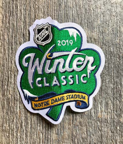 2019 Winter Classic Shoulder Patch. Boston Bruins V Chicago Blackhawks - Notre Dame Stadium