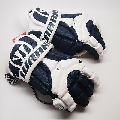 New Warrior Lacrosse Gloves Mac D-Lite 2 White Black - Medium - NO TRADES